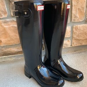 Women’s Original Tour Gloss Black Boots sz 8